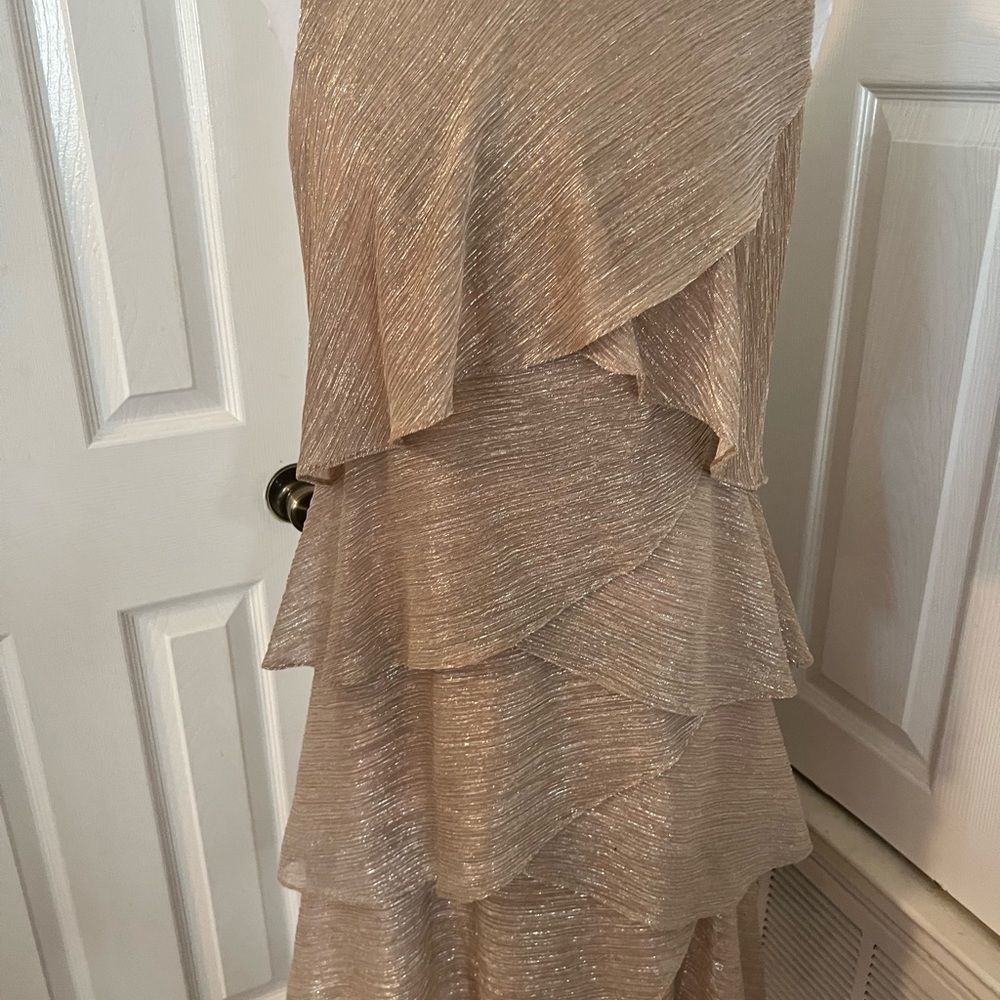 Gold luster layered dress